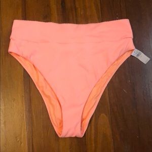 BNWT Aerie High Cut Bikini Bottom-Neon Peach 🍑
